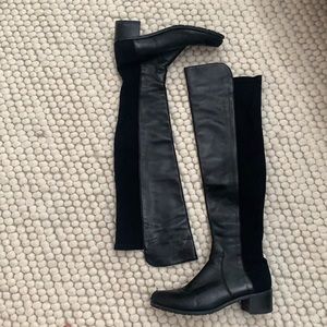 Stuart Weitzman Leather Over-the-knee Heeled Boot